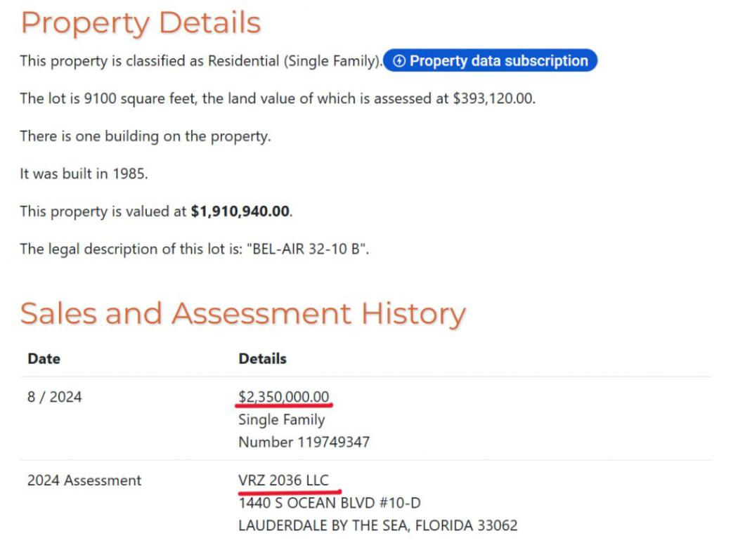 Радниця Зеленського Маркарова не задекларувала віллу за 2,35 мільйона доларів на березі моря у Флориді