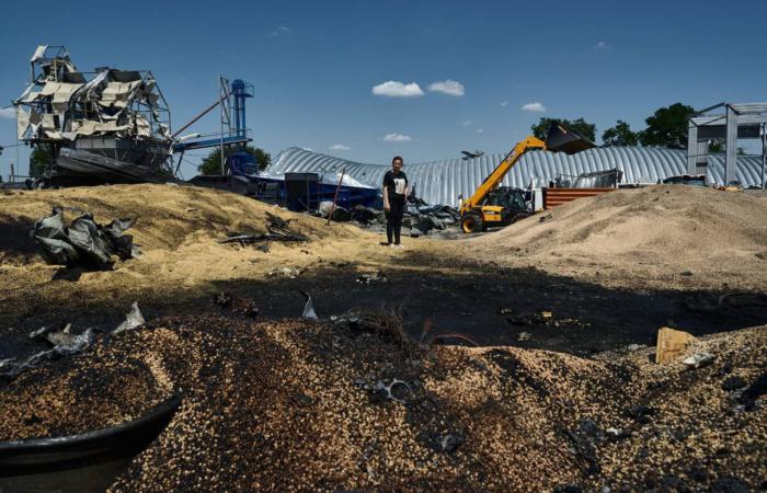 Наслідки удару по зерносховищу в Одеській області