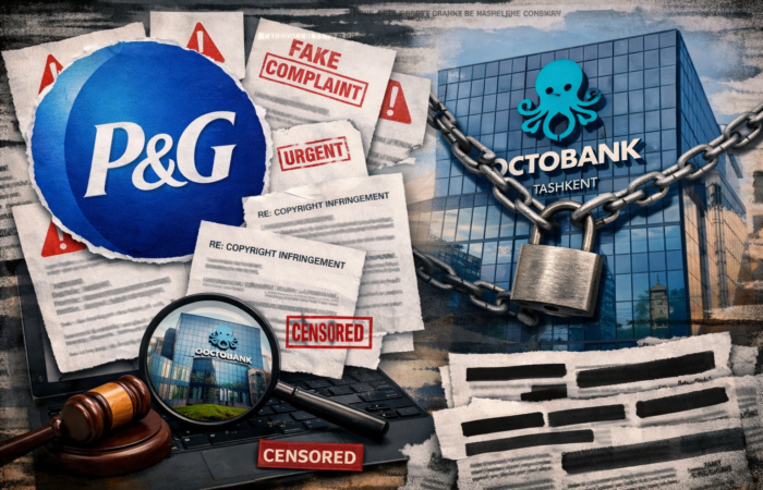 Вісім редакцій отримали фейкові скарги від імені Procter & Gamble — під ударом матеріали про узбецький Octobank