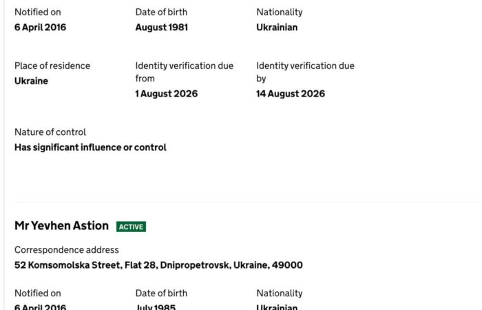 Євген Астіон засвітився у Companies House, і ліквідацію фірми братів зупинили