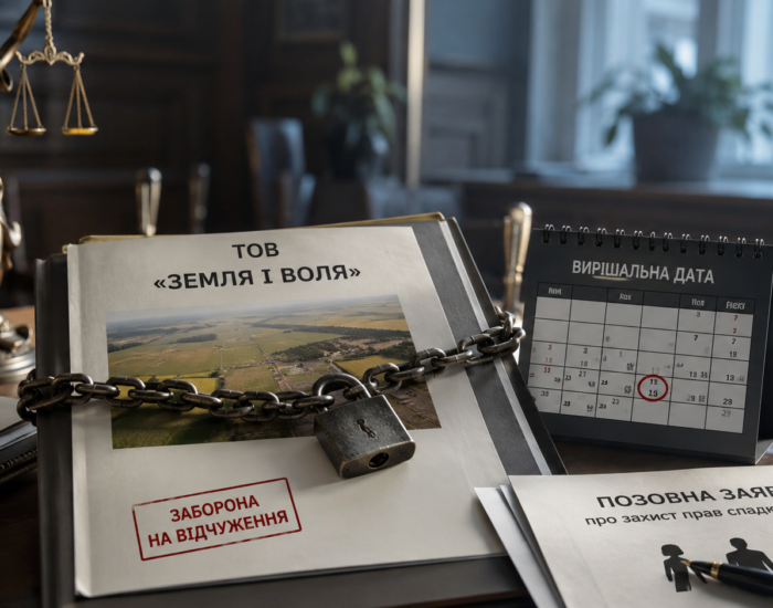 ⚖️ Судова війна за ТОВ «ЗЕМЛЯ І ВОЛЯ»: спадкоємці намагаються заблокувати відчуження активів до вирішальної дати